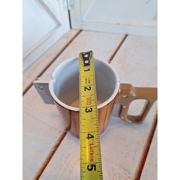 Brown and Silver Saw Shaped Coffee Mug Holds 14 Ounces One Hundred 80 Degrees - Picture 8 of 10